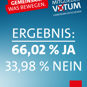 Ergebnis Mitgliederentscheid zum Koalitionsvertrag