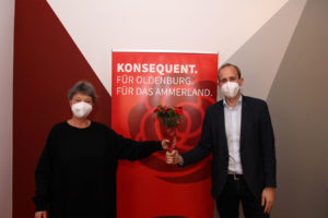 Hanna Naber gratuliert Dennis Rohde